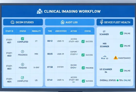 Clinical data workflow dashboard